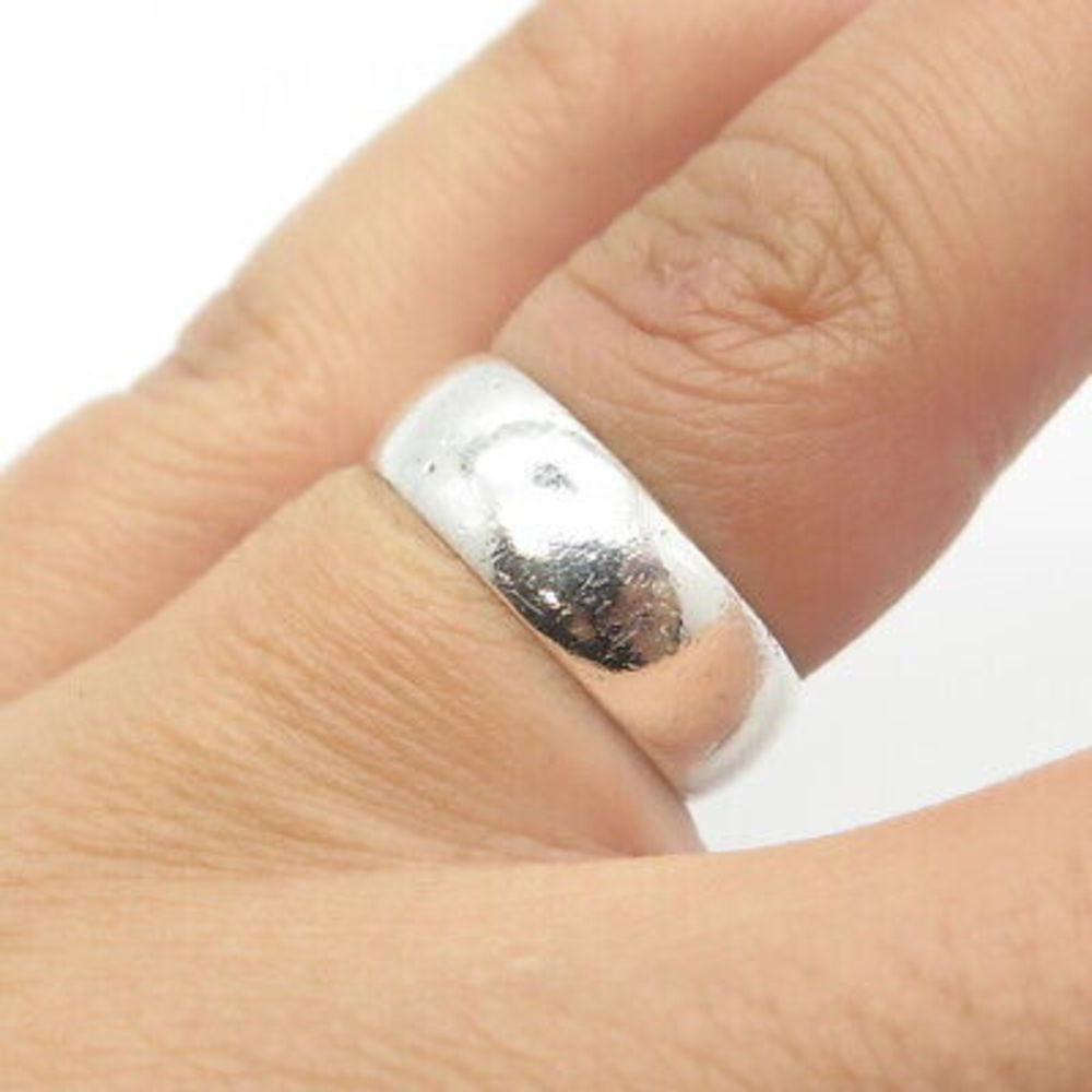 925 Sterling Silver Vintage Classic Band Ring Size 6 - Picture 2 of 8